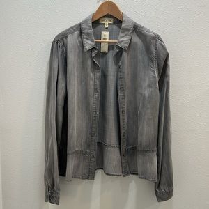 NWT Anthropologie Cloth & Stone Grey Wash Button Up Medium